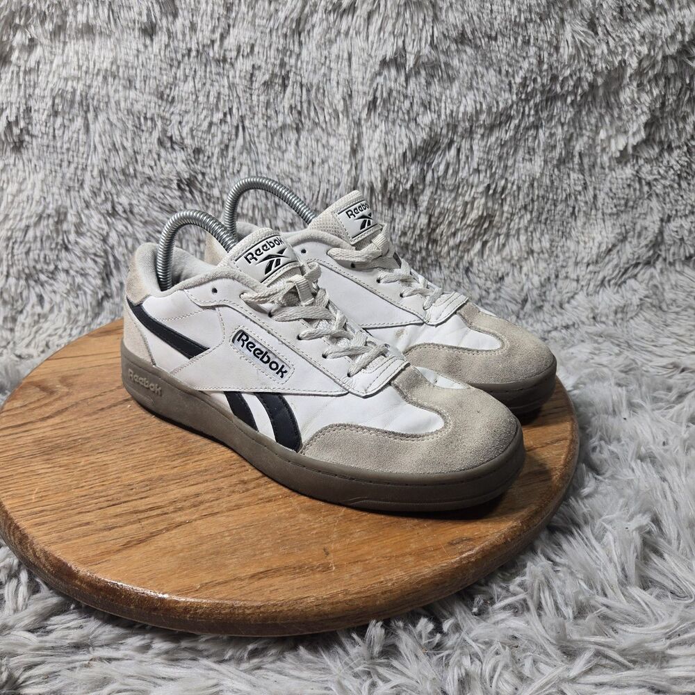 Y2K Reebok Forte Lounger Womens White Beige Black Gum Classic Sneaker Size 8